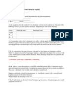 Biology 2200 Take Home Genetics Quiz