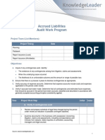 Accured Liability Audit Work Program