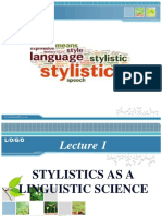 Lecture 1 Stylisitcs