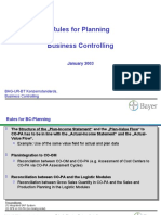 Rules For Planning - Business Controlling