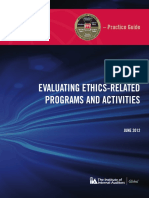 Evaluating Ethics Related Programmes and Activities