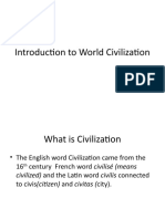 Introduction To World Civilization