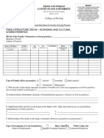 Initial Data Base For Family Nursing Practice