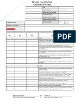 Excavation Permit