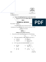 WBUT Numerical Method Paper 2012