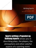 Writing Sports: Carl Lawrence R. Carpio Sports Editor, Assumptans Vision