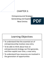 Entrepreneurial Strategy: Generating and Exploiting New Entries