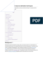 Geostatistics and Resource Estimation Techniques