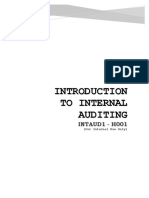 H001 - Intro To Internal Auditing