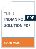 Test 1 Indian Polity Solution Newly Updated