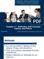 Chapter 3 - Attitudes, Self-Concept,: Values, and Ethics