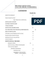 Employees Motivation Using Two Factor Theory