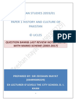 Last Review Notes Pakistan Studies 2059