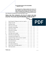 Birleson Self-Rating Scale For Child Depressive Disorder