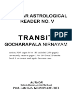 Jyotish - KP - Reader 5 - Transits Banned PDF