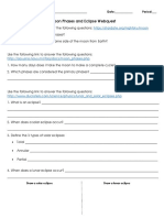 Moon Phases and Eclipse Webquest