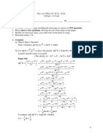 Calculus (Test 1 Question) (Answers)