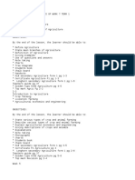 Lesson Plan Agriculture Form I - IV