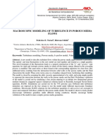 Macroscopic Modeling of Turbulence in Porous Media Flows: Federico E. Teruel, Rizwan-Uddin