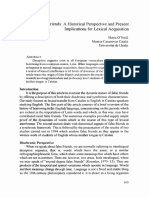 False Friends: A Historical Perspective Aild Present Iinplications For Lexical Acqttisitioil