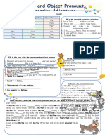 Subject and Object Pronouns Possessive Adjectives 93842