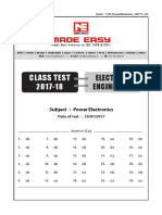 Class Test 2017-18: Electrical Engineering