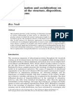 Social Explanation and Socialization: On Bourdieu and The Structure, Disposition, Practice Scheme