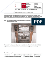 Technical Service Bulletin: Sorento Digital Clock Losing Time