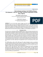 Governance and International Assistance For Building Human Development: A Review of UNDP Activities Programme in Ekiti State, Nigeria