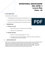 Intentional Discipleship Sol Level 3 Lesson Plan Class: 06