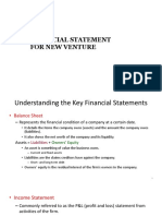 Financial Statements of New Venture