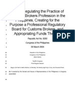 RA 9280 Customs Broker Act of 2004