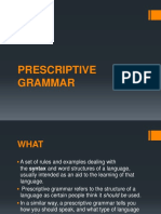 Prescriptive Grammar