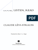 (Claude Levi-Strauss) Look, Listen, Read