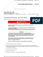 Transmission Pressures - Test and Adjust