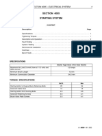 Section 4005 Starting System