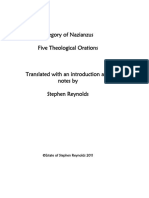 Gregory of Nazianzus Theological Orations PDF