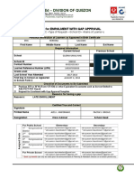 Request For Enrolment With Gap Approval