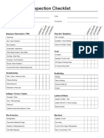 Daily Safety Inspection Checklist