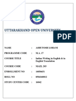 MAEL - 203 UOU Solved Assignment MA17-English (Final Year) 2019