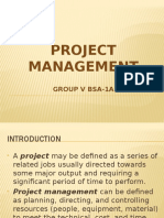 Project Management: Group V Bsa-1A