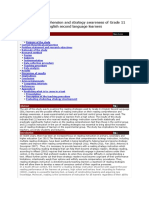 Reading Comprehension and Strategy Awareness of Grade 11 English Second Language Learners