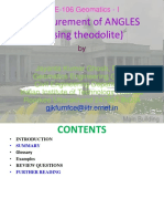 Lesson 15 CE-106 Measurement of Angles Using Theodolite PDF