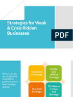 Strategies For Weak & Crisis Ridden Businesses