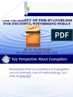 The Necessity of Pre-Evangelism For Fruitful Witnessing Today
