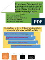 Power Point About Work Values, Occupational Engagement, and Professional Quality of Life in Counselors-in-Training: Assessments in A Constructivist-Based Career Counseling Course