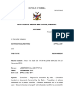Furic V The State (CA 104-2014) (2014) NAHCMD 370 (27 November 2014)