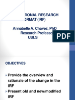 Institutional Research Format 2