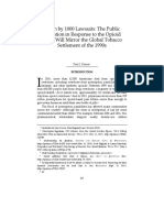 Death by 1000 Lawsuits: The Public Litigation in Response To The Opioid Crisis Will Mirror The Global Tobacco Settlement of The 1990s by Paul L. Keenan