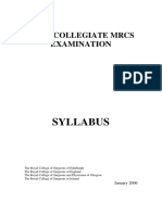 Archived Intercollegiate Mrcs Syllabus